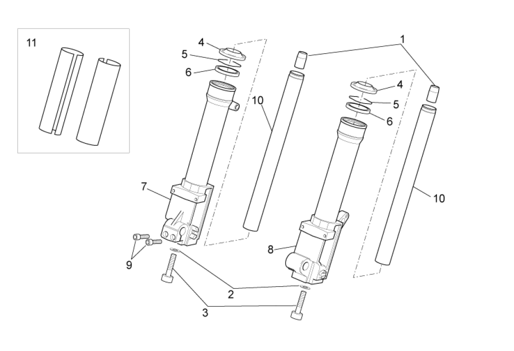 Exploded view Tube intérieur