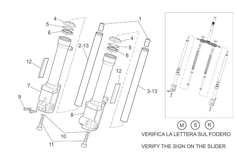 Exploded view Immersion tube