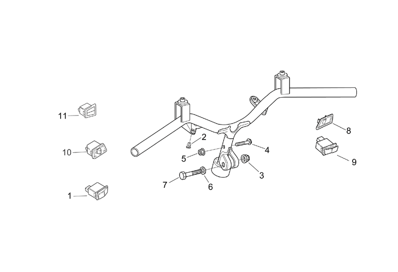 Exploded view Interuttore