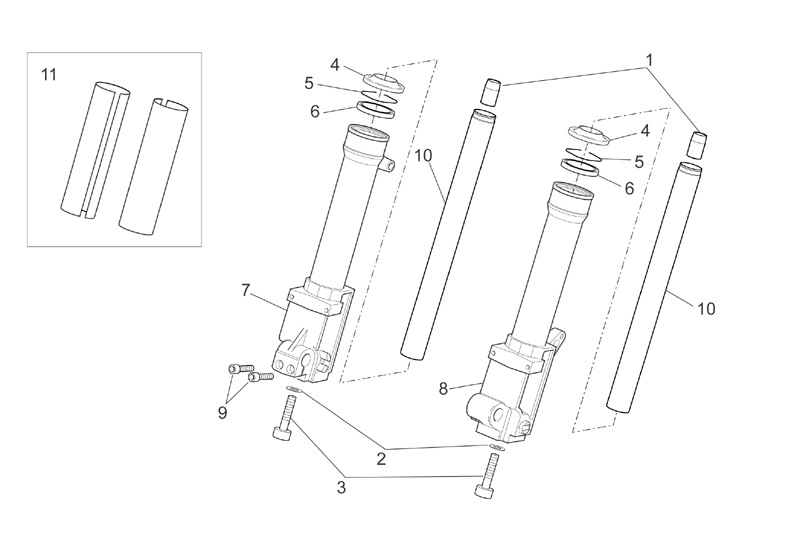 Exploded view Tube intérieur