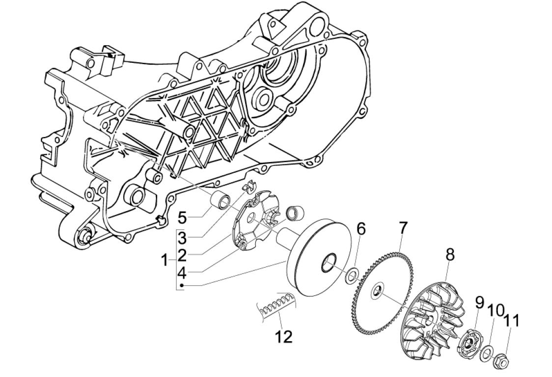 Exploded view Variateur