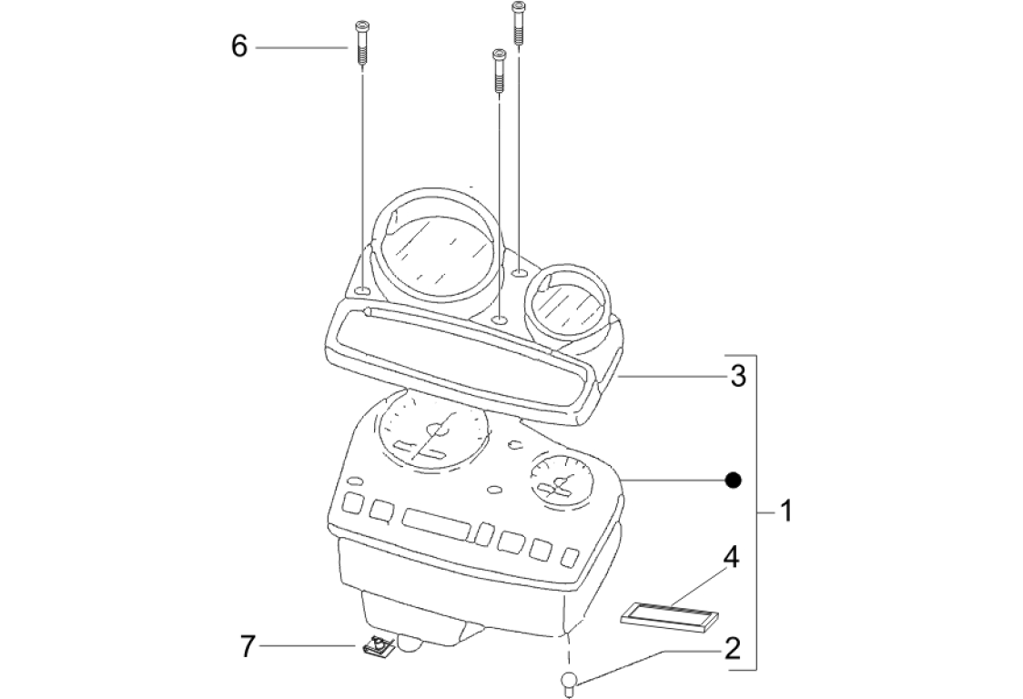 Exploded view Tachometer