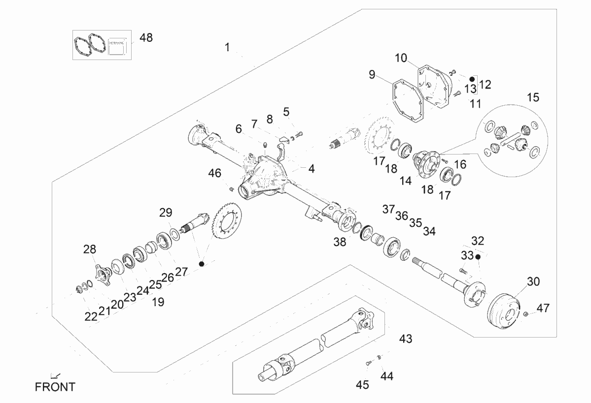 Exploded view Rear Transmission