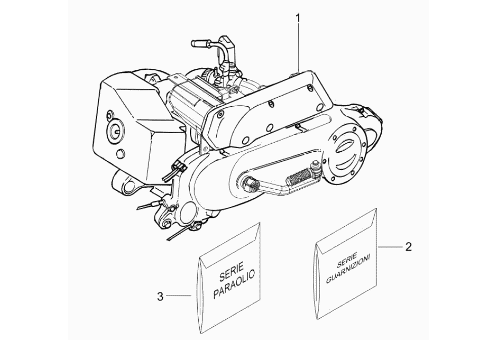 Exploded view Motor - Cilinderpakkingset