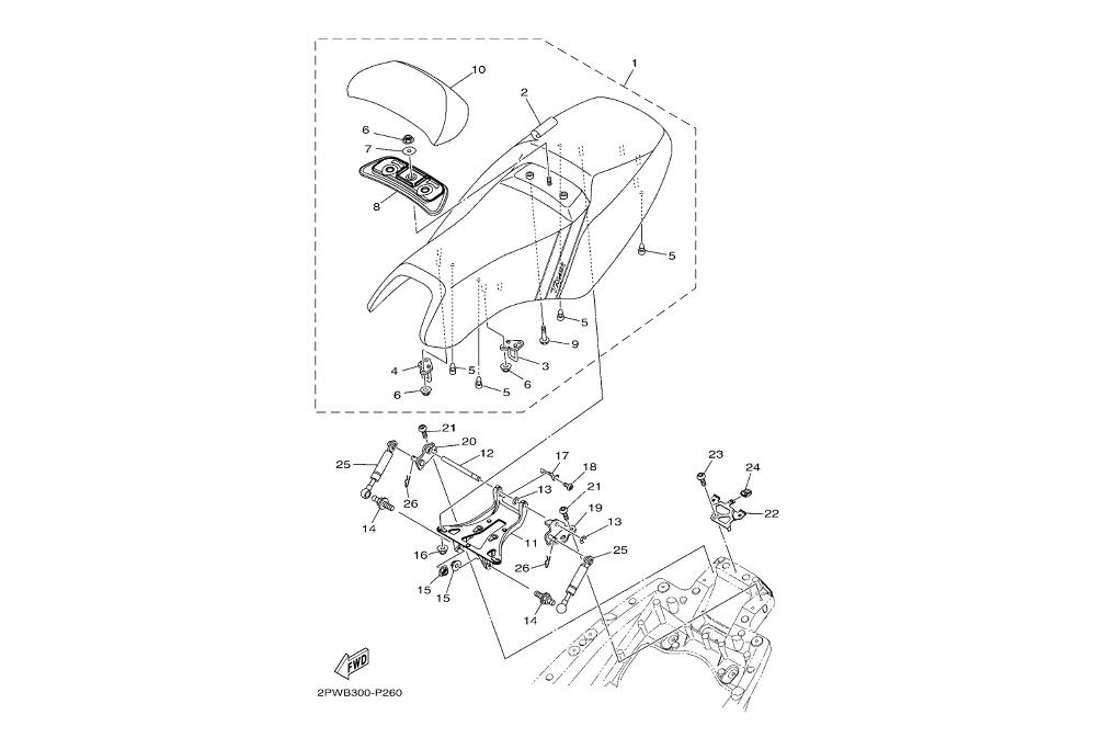 Exploded view Seat