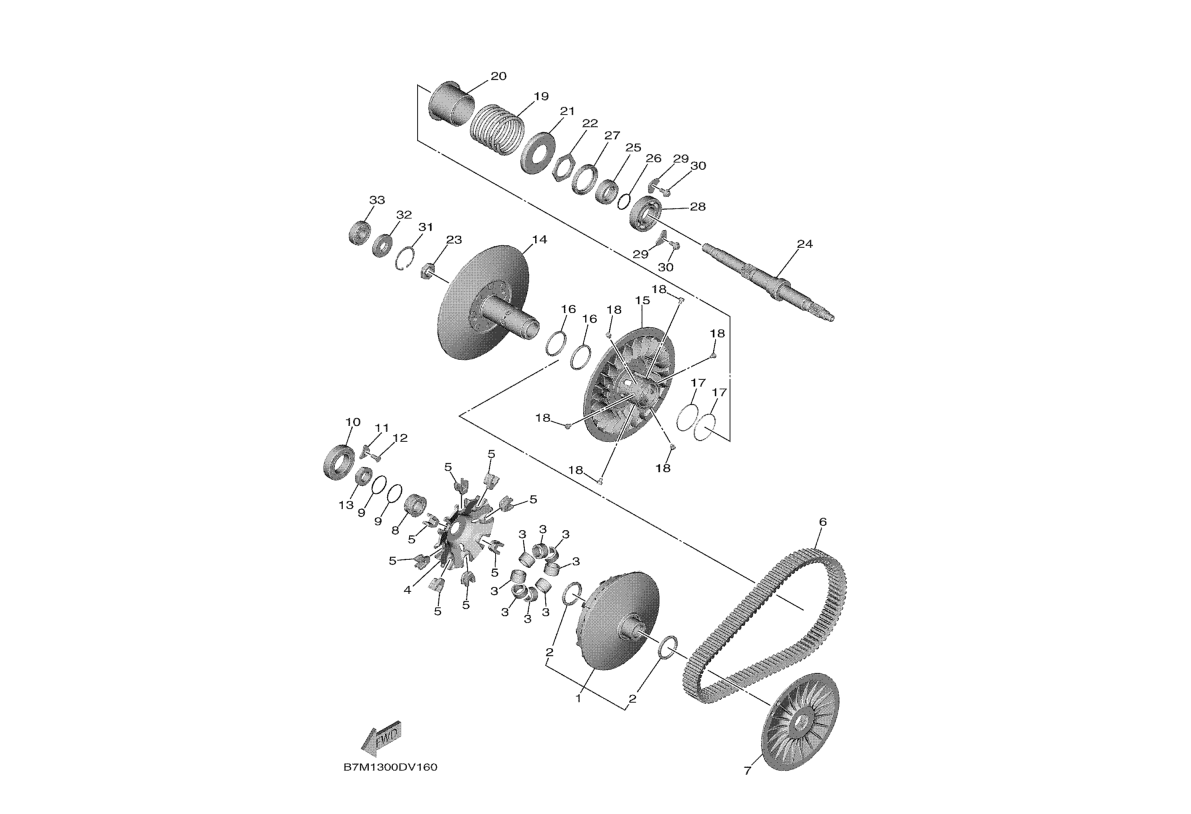 Exploded view Embrayage (2)
