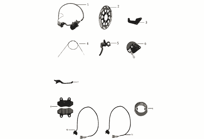 Exploded view Bremsbacke
