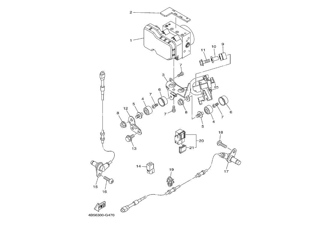 Exploded view Hydraulisch aggregaat