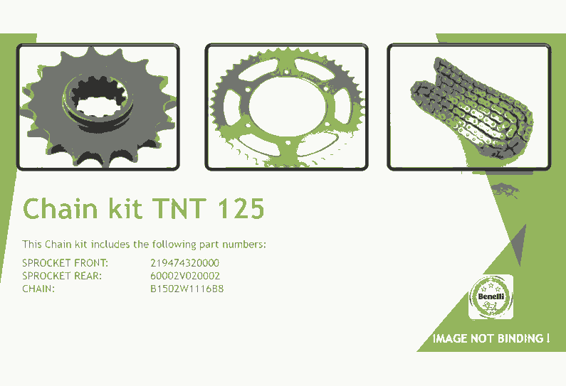 Exploded view CHAINKIT TNT 125