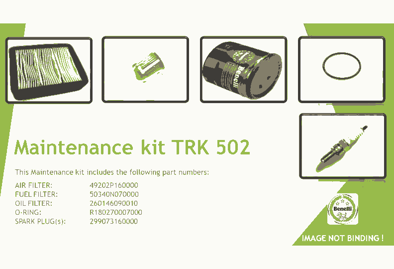 Exploded view Maintenance Kit Trk 502