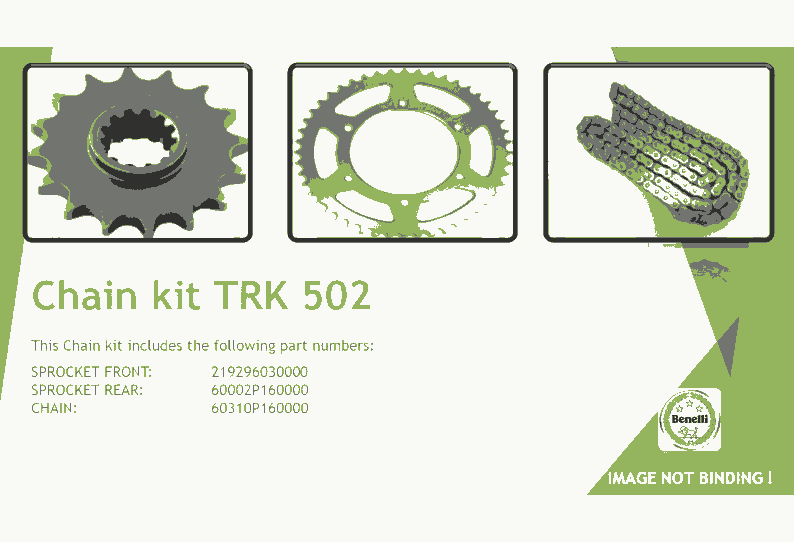 Exploded view Chainkit Trk 502