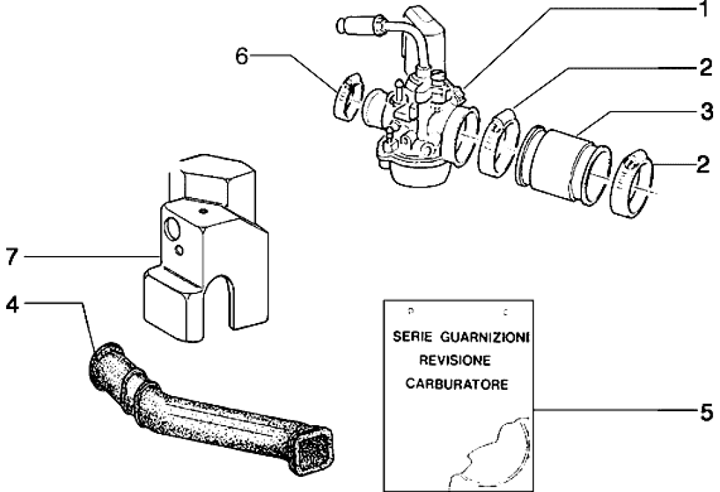 Exploded view Carburateur