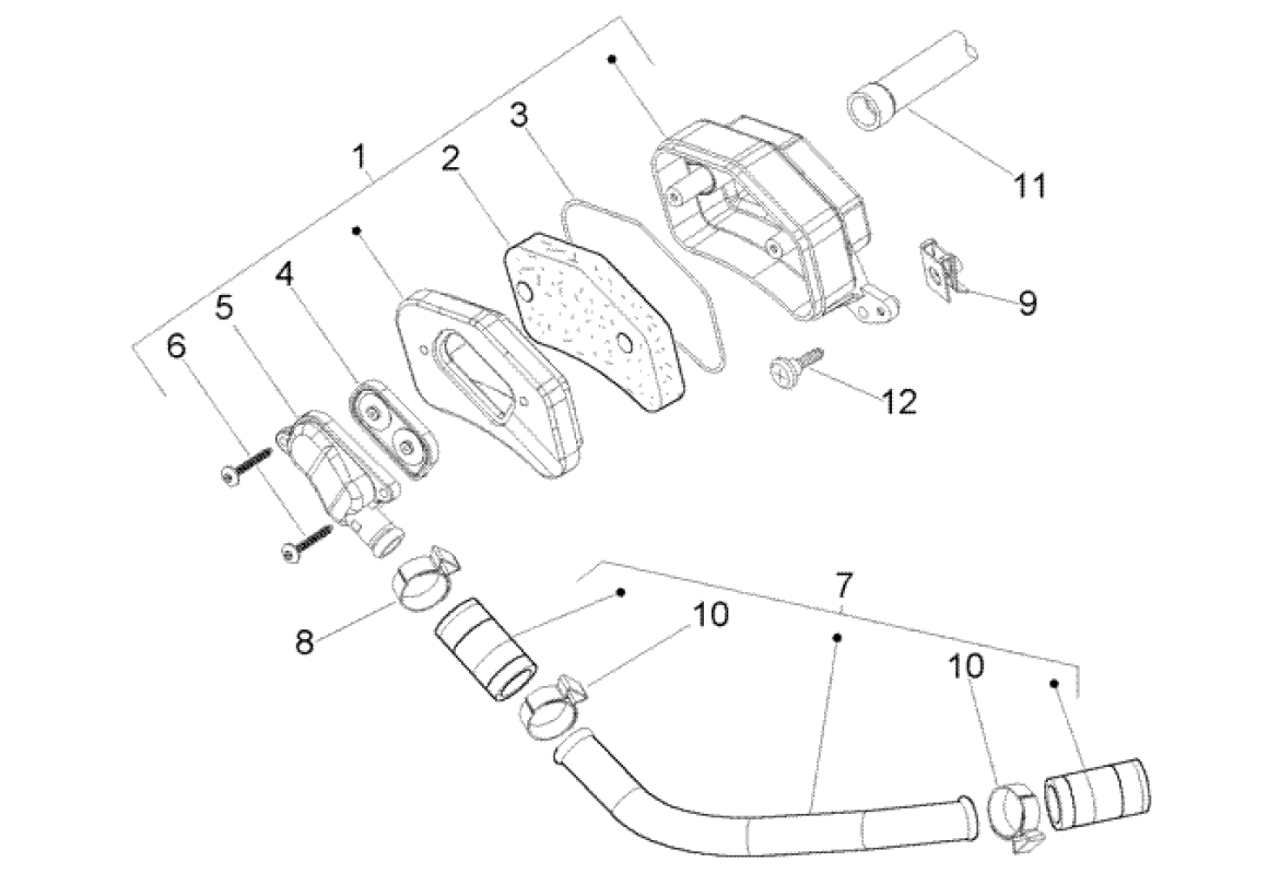 Exploded view Diaphragme - Couvercle volant inertie