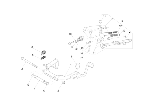Universel Moto Scooter pied béquille latérale Assistant CNC 20-23mm béquille  E3