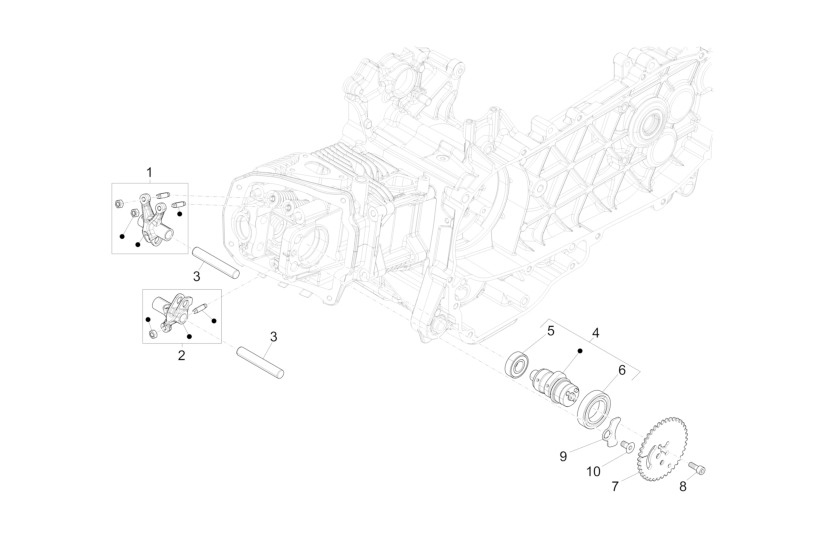 Exploded view Camshaft - Rocker arm