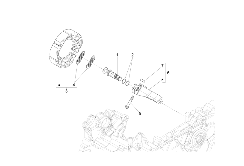 Exploded view Bremsbacke hinten 