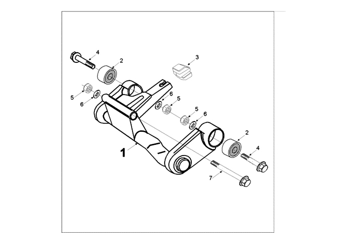 Exploded view Support moteur