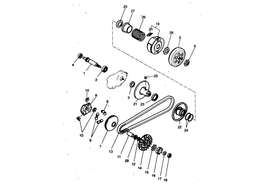 Exploded view Embrague