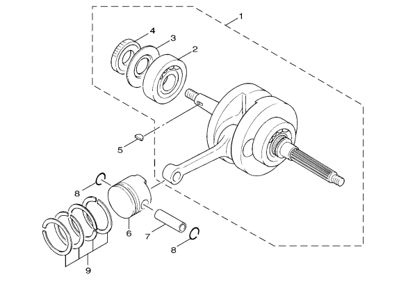 Exploded view Vilebrequin - Piston 