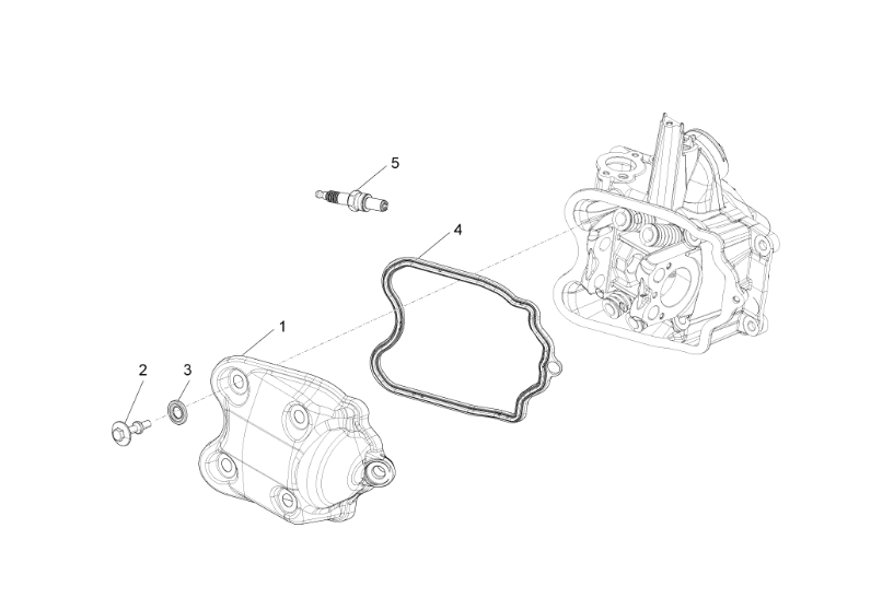 Exploded view Cylinder head cover