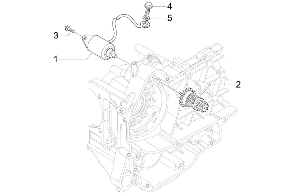 Exploded view Startmotor