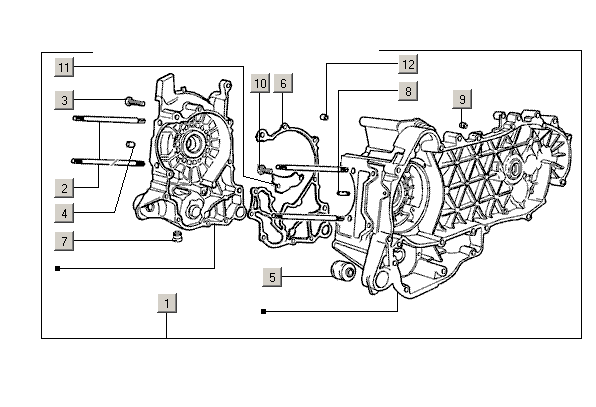 Exploded view Carter moteur
