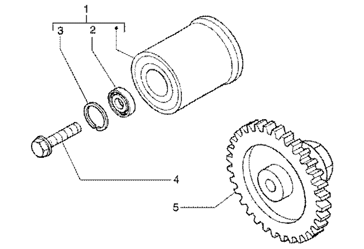 Exploded view Torque limiting device-damper pulley