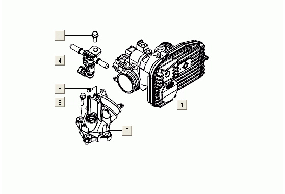 Exploded view Gasklephuis - Injector