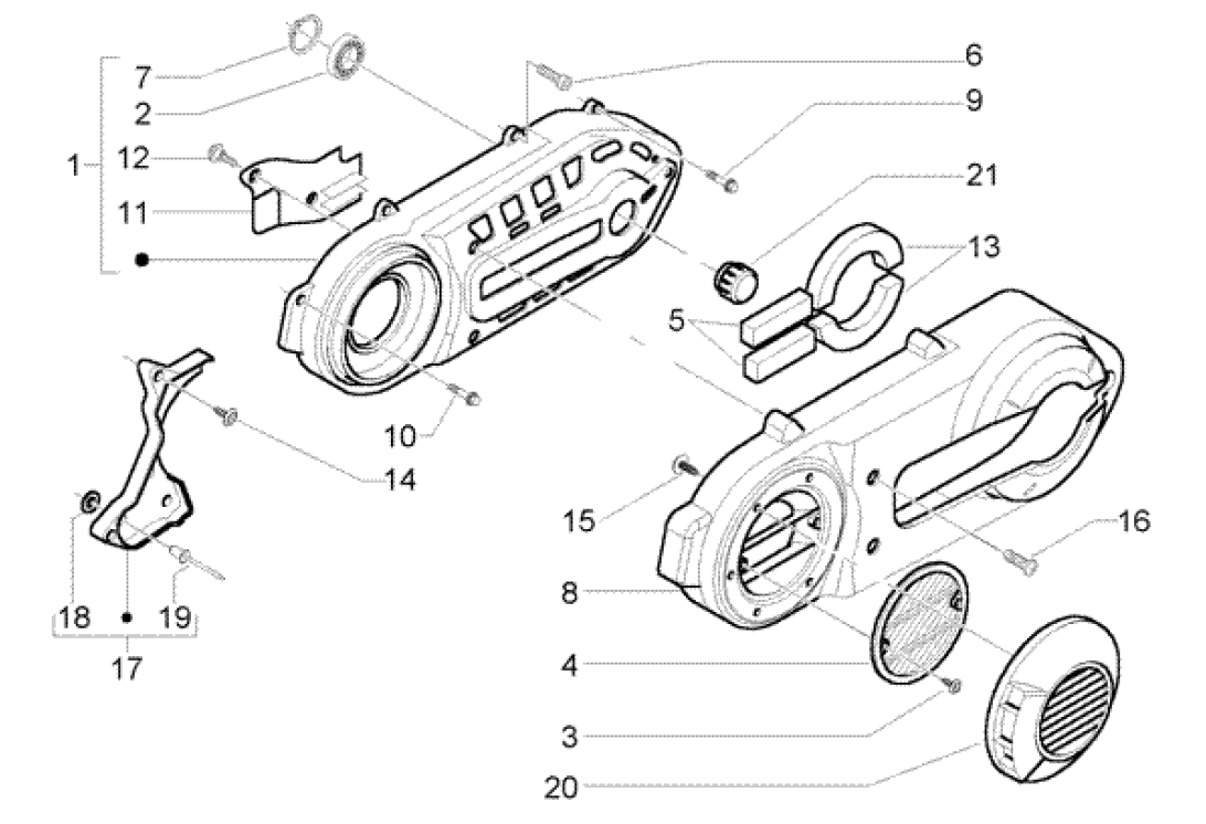 Exploded view Gasklepdeksel