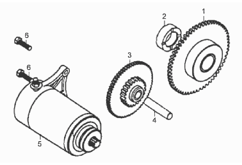 Exploded view Démarreur - Stator