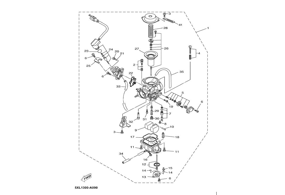 Exploded view Carburateur - automatische start