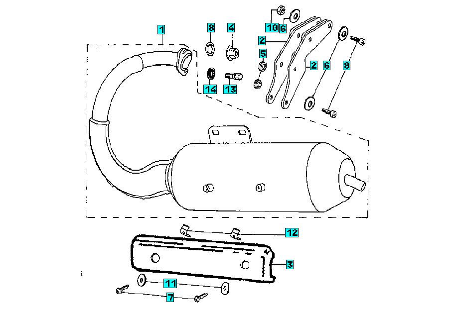 Exploded view Auspuff  