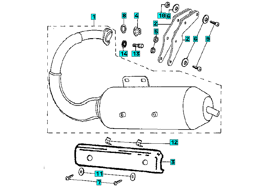 Exploded view Auspuff  