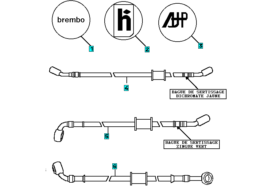 Exploded view Bremse (AJP-Brembo-Heng Tong)