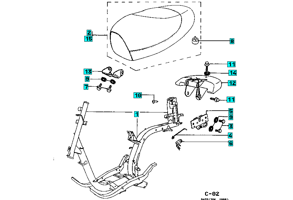 Exploded view Chassis - Buddyseat