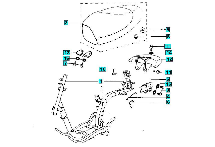 Exploded view Chasis - asiento 