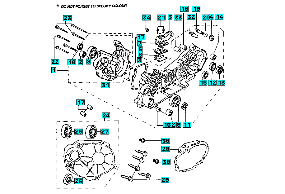 Exploded view Carter (fino a  Motornr. 10891263)