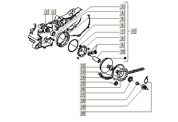 Exploded view Variatore