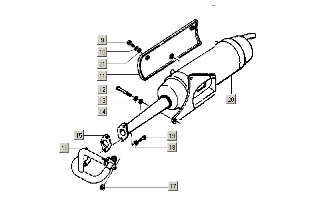 Exploded view Auspuff