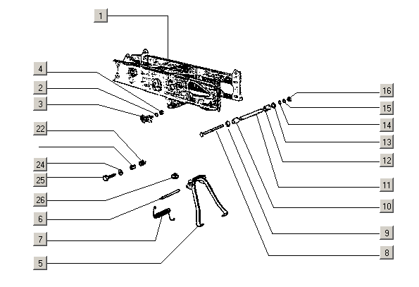 Exploded view Main stand (Citta)