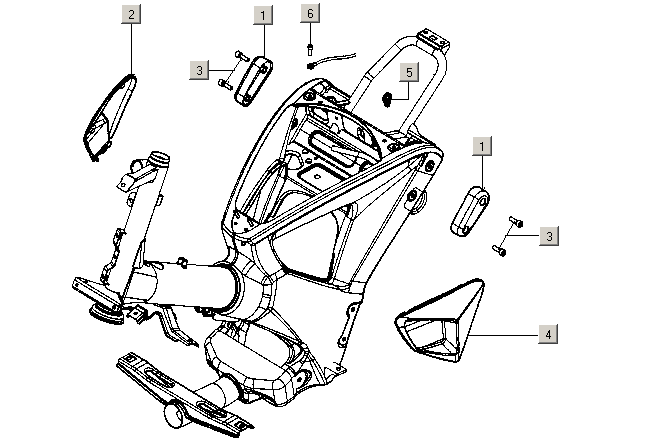 Exploded view Couvercle châssis