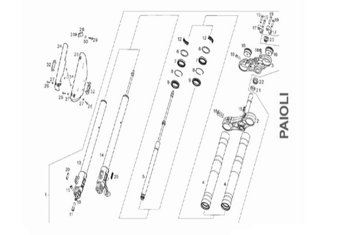 Exploded view Fourche (Paioli)