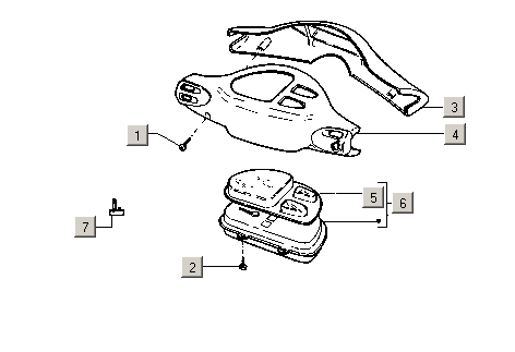 Exploded view Speedometer - Handle Cover 