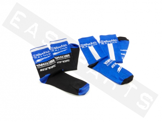 Yamaha Dos pares de calcetines YAMAHA Paddock Azule Race Blu / Negro