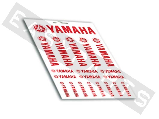 Yamaha Foglio con autoadesivi Yamaha scrittura rosso