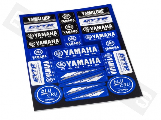 Sticker Sheet YAMAHA Racing Blue