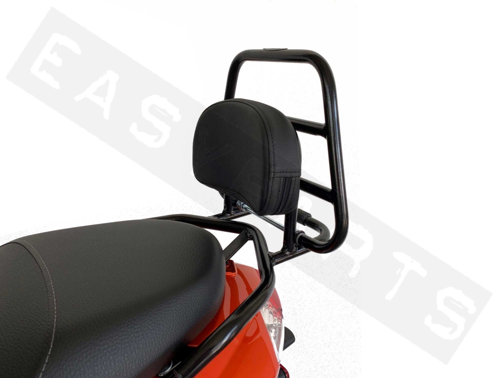 Rear Carrier (foldable) with Backrest Black PEUGEOT Kisbee - Luggage  carriers -  - Order scooter parts, moped parts and accessories