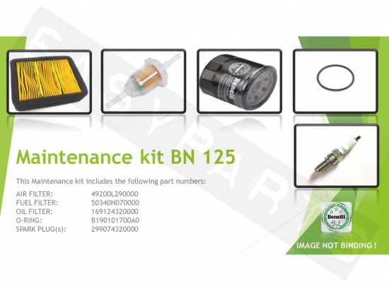 Maintenance kit BENELLI BN 125 4T E4-E5 2018-2022 (service)