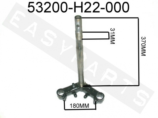 Fork stem SYM Megalo 125 2002-2007 (Ø33mm)