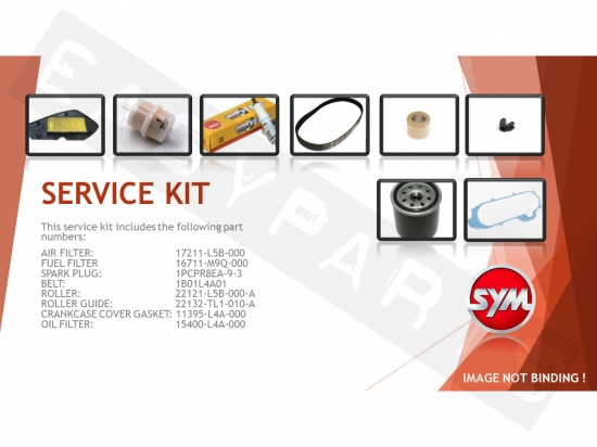 Kit mantenimiento SYM Maxsym 400I 4T E5 2021-2023